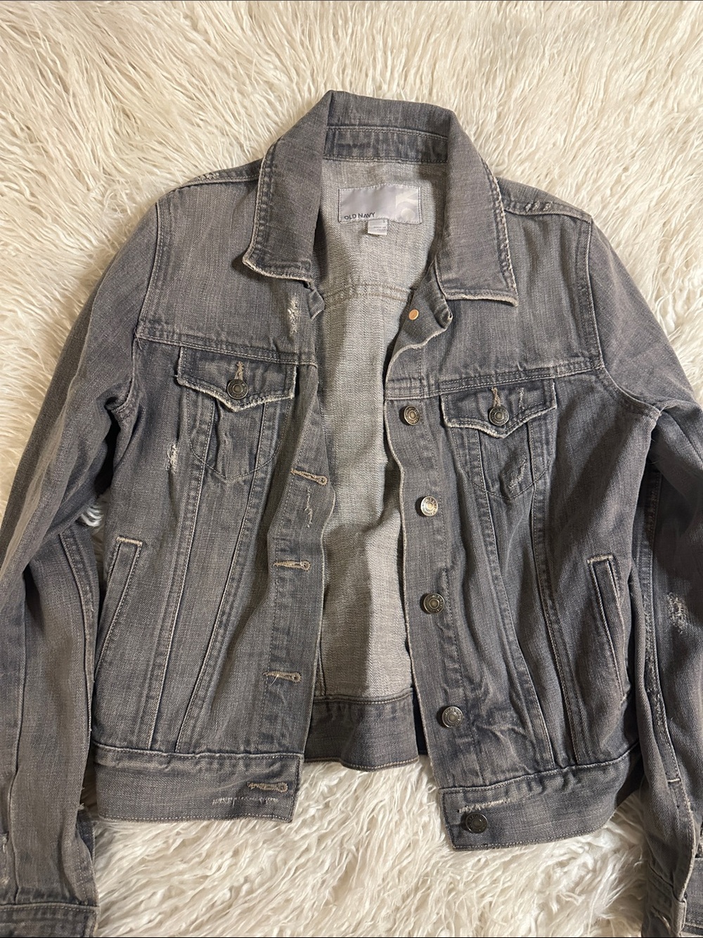 Old Navy Washed Gray Denim Jacket